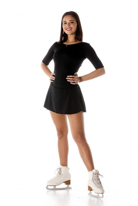 Black dress for ice and roller figure skating practice