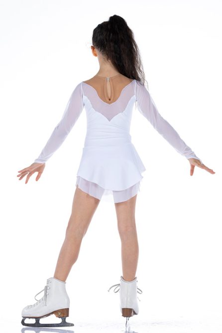 Logos Figure skating costume made in Italy with flared skirt and cute neckline in girls and women sizes
