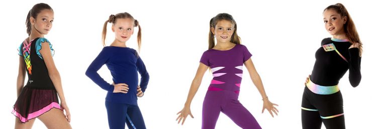 Abbigliamento sportivo per pattinaggio da bambina prodotto in Italia